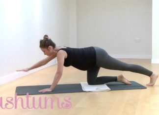 LushTums Pregnancy Yoga – All Fours Back Strengthening – Leg & Arm Lifts