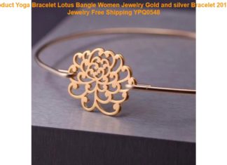 Best Product Yoga Bracelet Lotus Bangle Women Jewelry Gold and silver