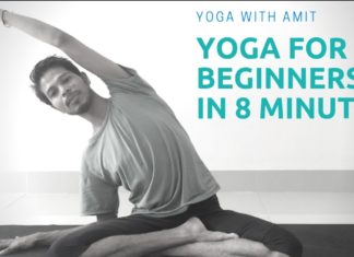 Yoga for Beginners in 8 minutes – Yoga with Amit
