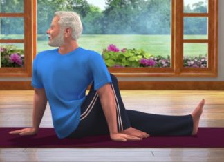 Yoga with Modi : Vakrasana English